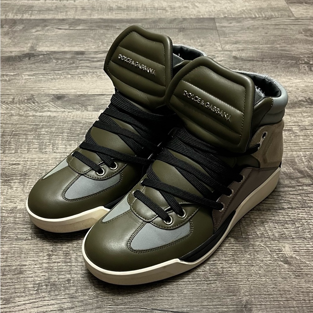 Dolce & Gabbana Men's Olive High-Top Sneakers